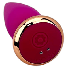 Dilatador anal Pearl Nature de silicón suave con 10 funciones de vibración, diseño elegante y natural de Glow & Vibe.