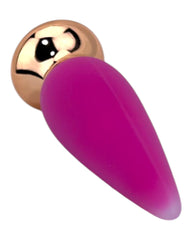 Dilatador anal Pearl Nature de silicón suave con 10 funciones de vibración, diseño elegante y natural de Glow & Vibe.