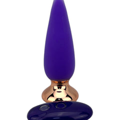 Dilatador anal Pearl Nature de silicón suave con 10 funciones de vibración, diseño elegante y natural de Glow & Vibe.
