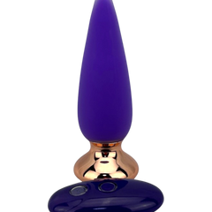 Dilatador anal Pearl Nature de silicón suave con 10 funciones de vibración, diseño elegante y natural de Glow & Vibe.