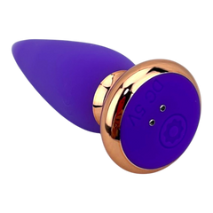 Dilatador anal Pearl Nature de silicón suave con 10 funciones de vibración, diseño elegante y natural de Glow & Vibe.