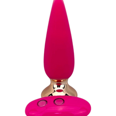 Dilatador anal Pearl Nature de silicón suave con 10 funciones de vibración, diseño elegante y natural de Glow & Vibe.