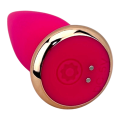 Dilatador anal Pearl Nature de silicón suave con 10 funciones de vibración, diseño elegante y natural de Glow & Vibe.