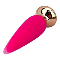 Dilatador anal Pearl Nature de silicón suave con 10 funciones de vibración, diseño elegante y natural de Glow & Vibe.