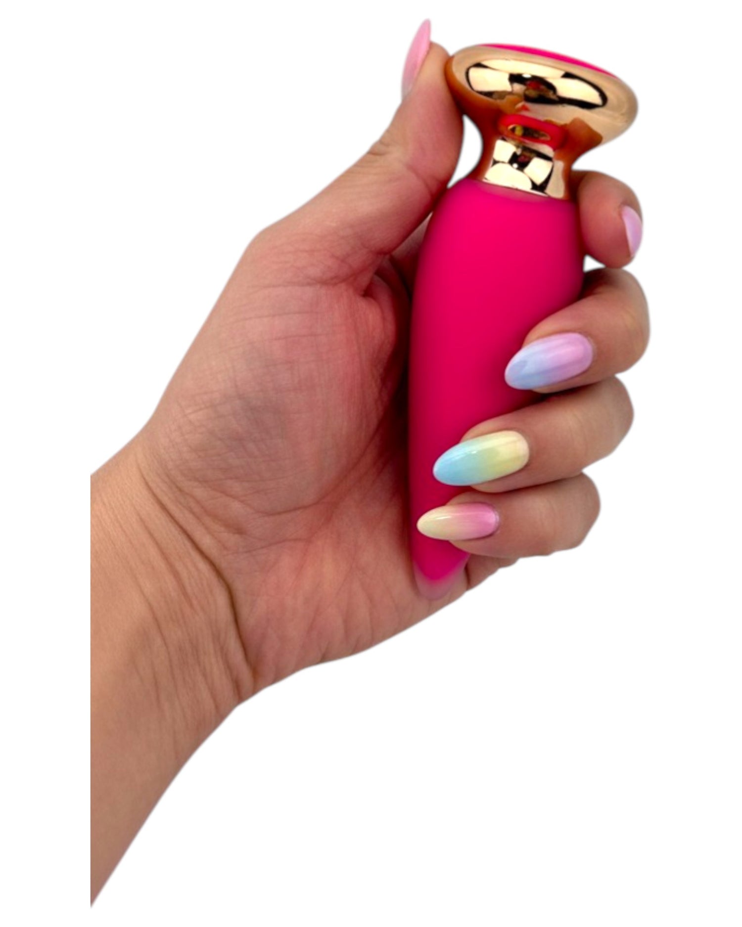 Dilatador anal Pearl Nature de silicón suave con 10 funciones de vibración, diseño elegante y natural de Glow & Vibe.