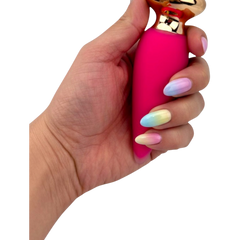 Dilatador anal Pearl Nature de silicón suave con 10 funciones de vibración, diseño elegante y natural de Glow & Vibe.