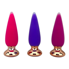 Dilatador anal Pearl Nature de silicón suave con 10 funciones de vibración, diseño elegante y natural de Glow & Vibe.