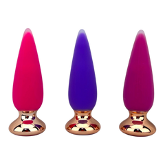 Dilatador anal Pearl Nature de silicón suave con 10 funciones de vibración, diseño elegante y natural de Glow & Vibe.