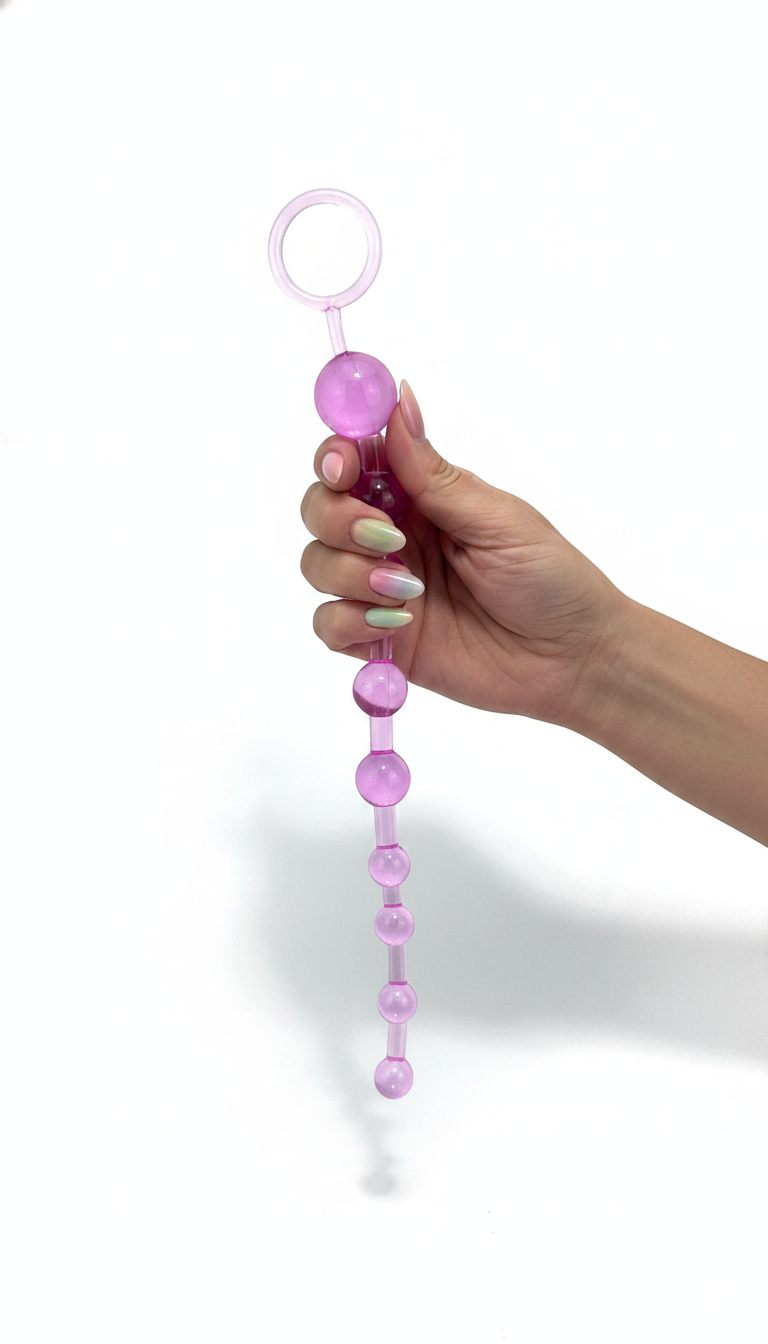 Bolas anales Sexy Balls de gel flexible y texturizado, diseño progresivo y cómodo de Glow & Vibe.