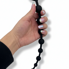 Bolas anales Pearl Beads de silicón suave y flexible, diseño elegante y progresivo de Glow & Vibe.