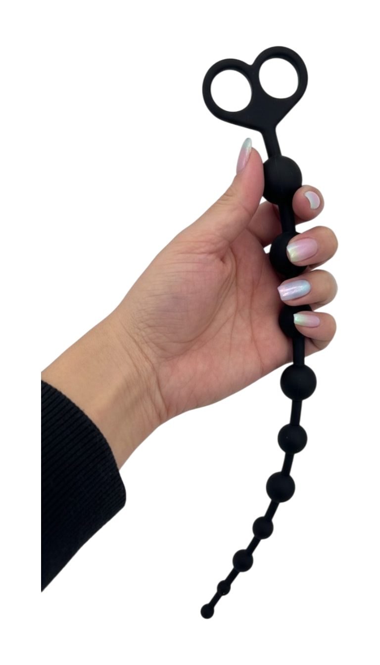 Bolas anales Pearl Beads de silicón suave y flexible, diseño elegante y progresivo de Glow & Vibe.