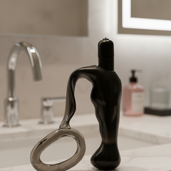 Plug anal Smoke Ring de gel suave con vibración y anillo para pene, doble estimulación Glow & Vibe.