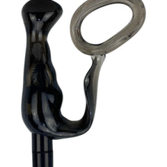 Plug anal Smoke Ring de gel suave con vibración y anillo para pene, doble estimulación Glow & Vibe.