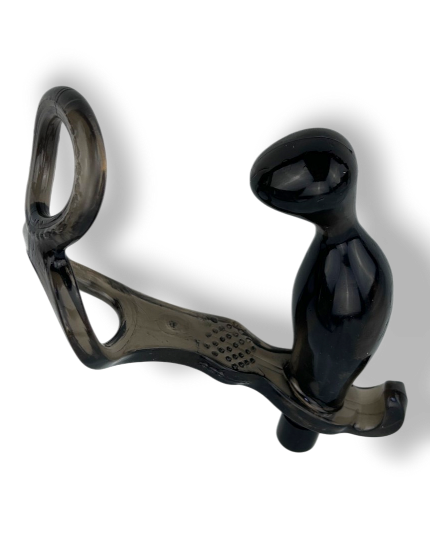 Plug anal Dream Ring con vibración y doble anillo para pene y testículos, diseño potente Glow & Vibe.