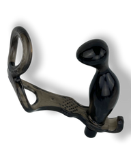 Plug anal Dream Ring con vibración y doble anillo para pene y testículos, diseño potente Glow & Vibe.