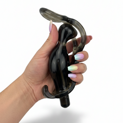 Plug anal Dream Ring con vibración y doble anillo para pene y testículos, diseño potente Glow & Vibe.