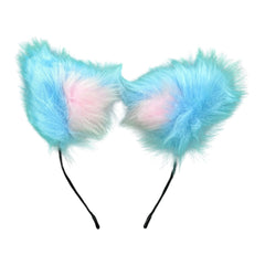 Set erótico Foxy Kit con orejas de gato, pezoneras, collar y plug anal metálico con cola de zorro, diseño Glow & Vibe