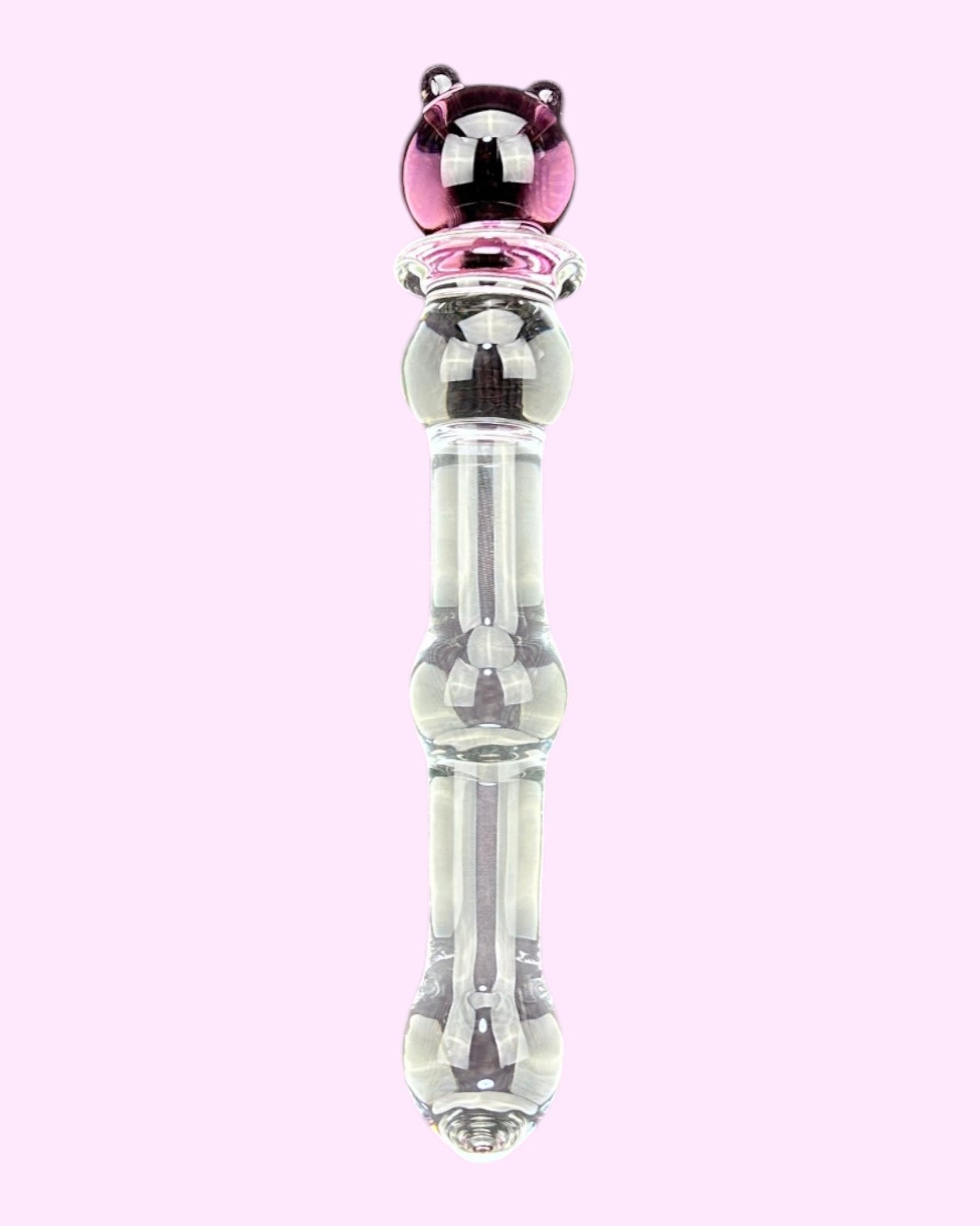 Plug anal Crystal Jewel de cristal texturizado transparente, diseño elegante y brillante de Glow & Vibe.