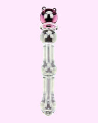 Plug anal Crystal Jewel de cristal texturizado transparente, diseño elegante y brillante de Glow & Vibe.