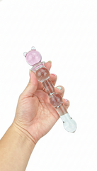 Plug anal Crystal Jewel de cristal texturizado transparente, diseño elegante y brillante de Glow & Vibe.