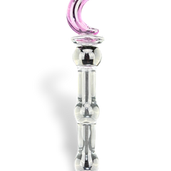 Plug anal Crystal Jewel de cristal texturizado transparente, diseño elegante y brillante de Glow & Vibe.