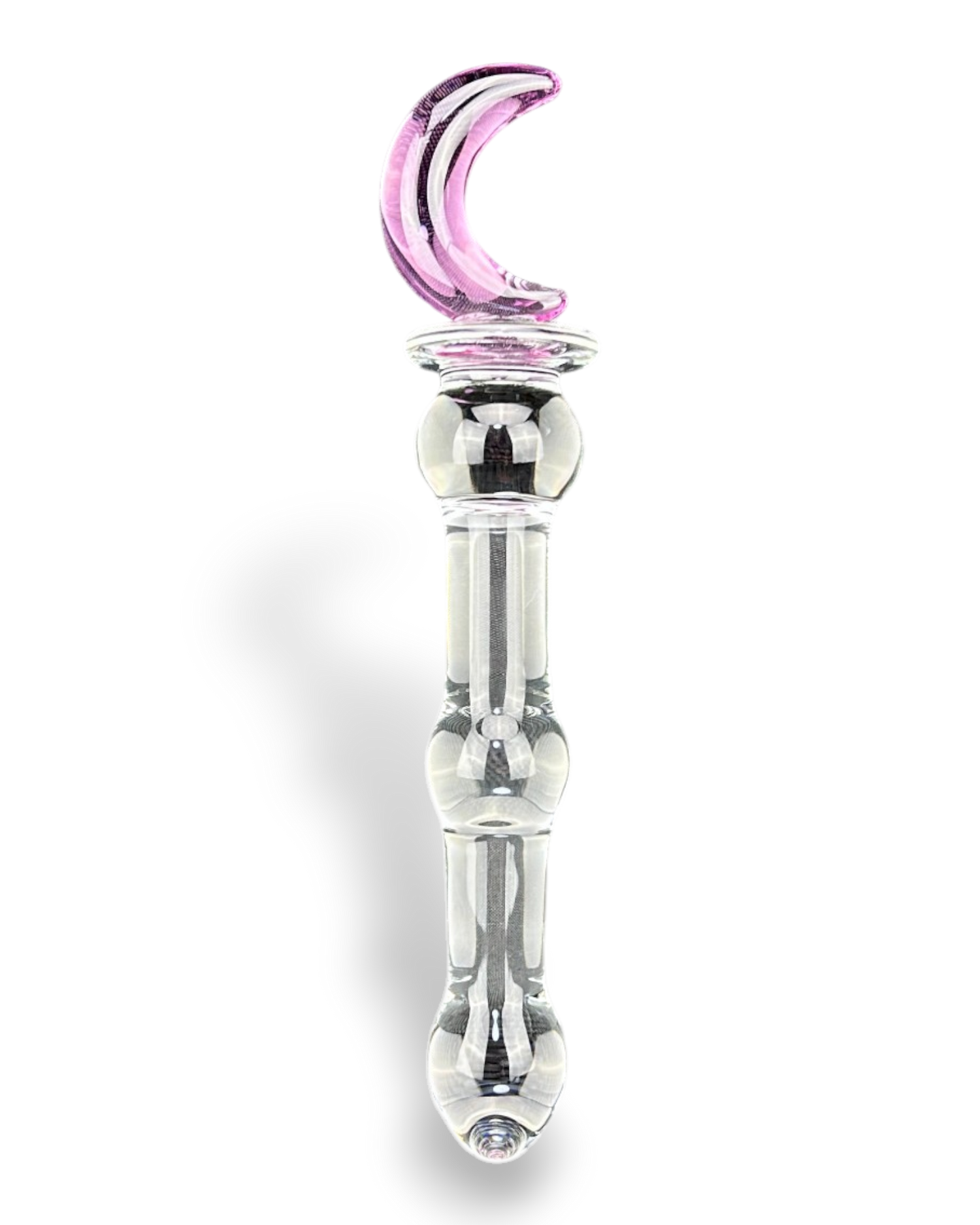 Plug anal Crystal Jewel de cristal texturizado transparente, diseño elegante y brillante de Glow & Vibe.
