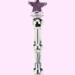 Plug anal Crystal Jewel de cristal texturizado transparente, diseño elegante y brillante de Glow & Vibe.