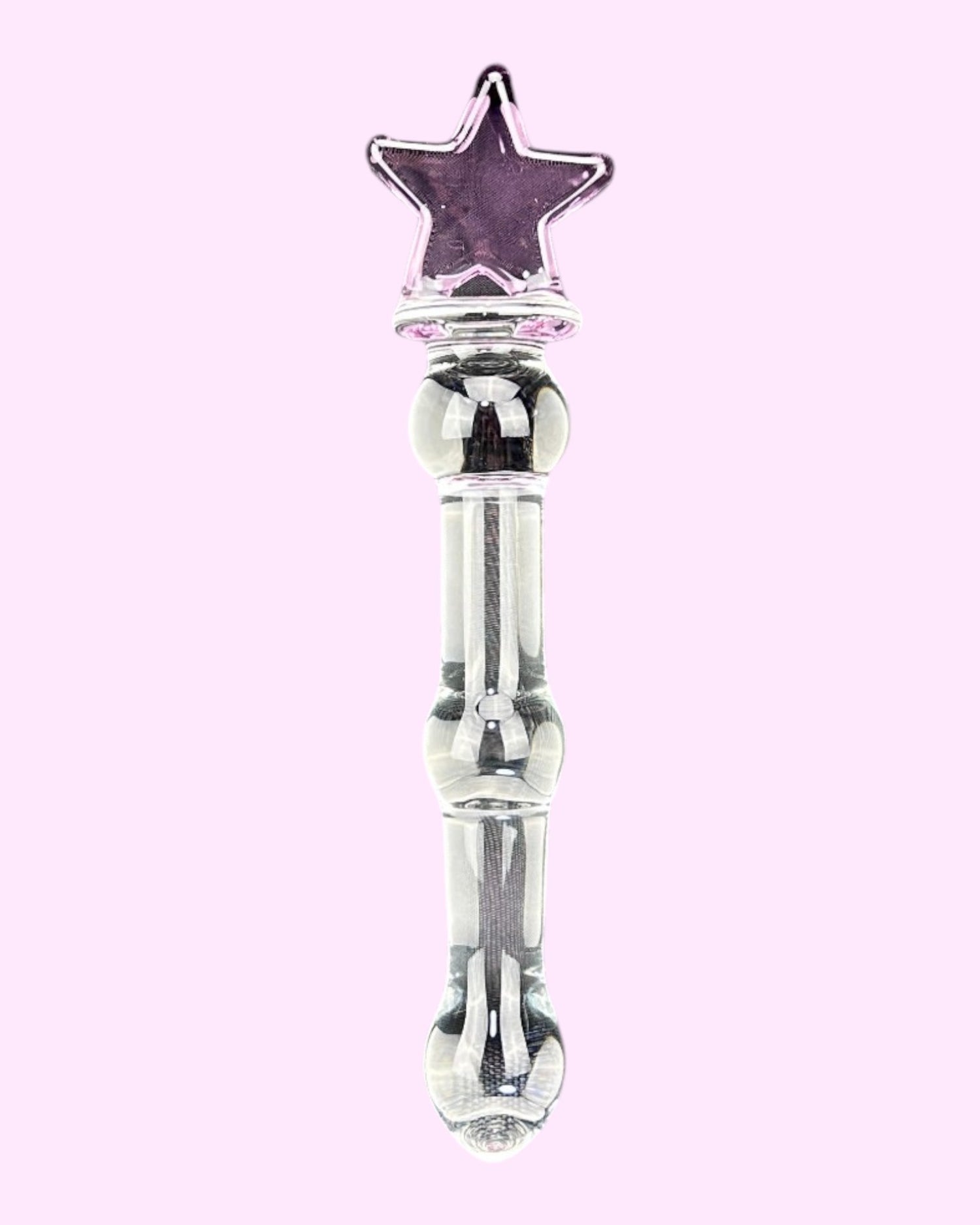 Plug anal Crystal Jewel de cristal texturizado transparente, diseño elegante y brillante de Glow & Vibe.