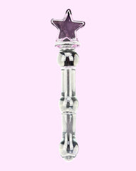 Plug anal Crystal Jewel de cristal texturizado transparente, diseño elegante y brillante de Glow & Vibe.