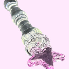 Plug anal Crystal Jewel de cristal texturizado transparente, diseño elegante y brillante de Glow & Vibe.