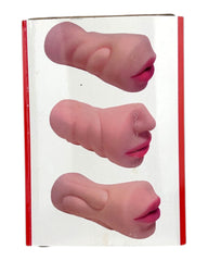 Masturbador dual Oral & Love de cyber skin con boca y vagina, doble entrada realista de Glow & Vibe.