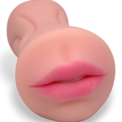 Masturbador dual Oral & Love de cyber skin con boca y vagina, doble entrada realista de Glow & Vibe.