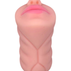 Masturbador realista Hot Mouth de cyber skin con diseño de boca y nariz, simulación de sexo oral Glow & Vibe.