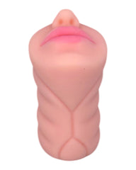 Masturbador realista Hot Mouth de cyber skin con diseño de boca y nariz, simulación de sexo oral Glow & Vibe.