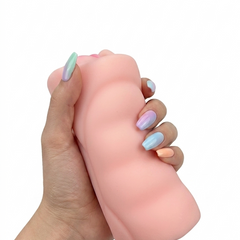 Masturbador realista Hot Mouth de cyber skin con diseño de boca y nariz, simulación de sexo oral Glow & Vibe.