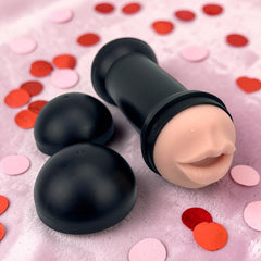 Masturbador Trainer Love doble de Magic Flesh con penetración vaginal y oral, diseño realista Glow & Vibe.