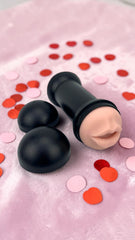 Masturbador Trainer Love doble de Magic Flesh con penetración vaginal y oral, diseño realista Glow & Vibe.