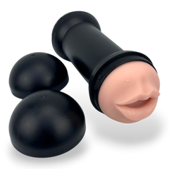 Masturbador Trainer Love doble de Magic Flesh con penetración vaginal y oral, diseño realista Glow & Vibe.