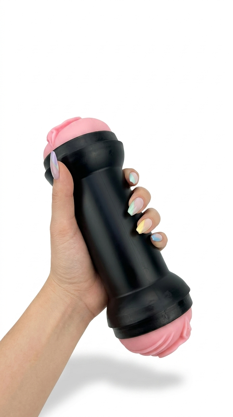 Masturbador Trainer Love doble de Magic Flesh con penetración vaginal y oral, diseño realista Glow & Vibe.