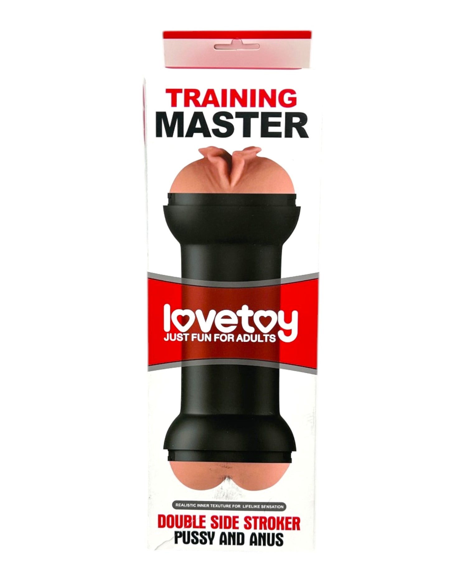 Masturbador doble Master Love de Magic Flesh con penetración vaginal y anal, textura realista y suave de Glow & Vibe.
