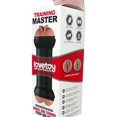 Masturbador doble Master Love de Magic Flesh con penetración vaginal y anal, textura realista y suave de Glow & Vibe.