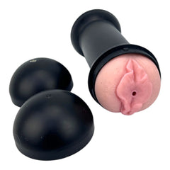Masturbador doble Master Love de Magic Flesh con penetración vaginal y anal, textura realista y suave de Glow & Vibe.