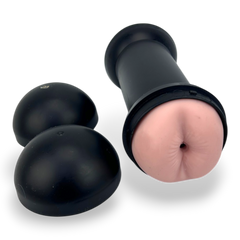 Masturbador doble Master Love de Magic Flesh con penetración vaginal y anal, textura realista y suave de Glow & Vibe.