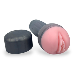 Masturbador tipo lámpara Pleasure Light de Magic Flesh con vibración y textura realista, diseño discreto Glow & Vibe.