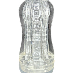 Masturbador Big Bang de silicón flexible con textura interna y efecto de succión, diseño compacto de Glow & Vibe.