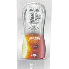 Masturbador Big Bang de silicón flexible con textura interna y efecto de succión, diseño compacto de Glow & Vibe.