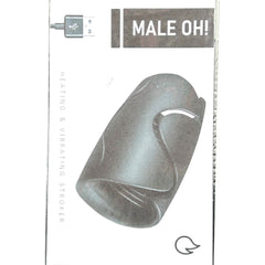 Masturbador Male Oh de silicón suave con 10 velocidades de vibración, textura flexible y diseño ergonómico Glow & Vibe.
