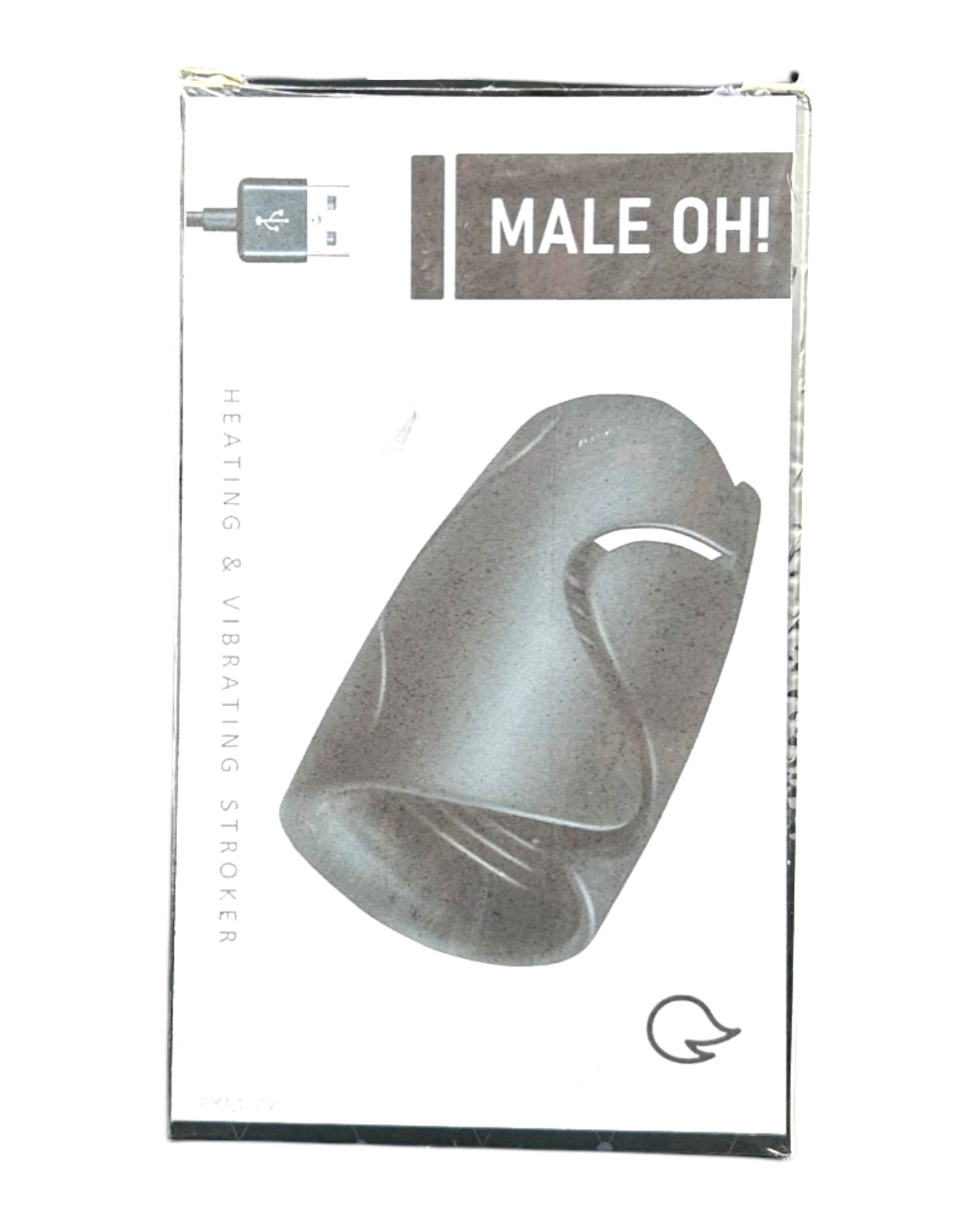 Masturbador Male Oh de silicón suave con 10 velocidades de vibración, textura flexible y diseño ergonómico Glow & Vibe.
