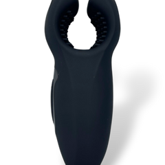 Masturbador Dual Bite de silicón texturizado con 10 modos de mordisco y vibración, diseño realista Glow & Vibe.