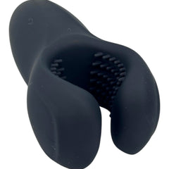 Masturbador Dual Bite de silicón texturizado con 10 modos de mordisco y vibración, diseño realista Glow & Vibe.